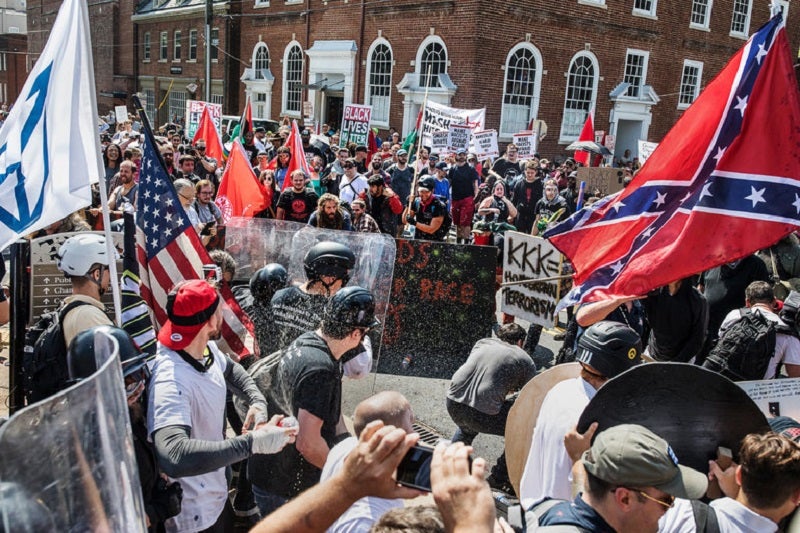 Antifa face off against white supremacists in Charlottesville, VA