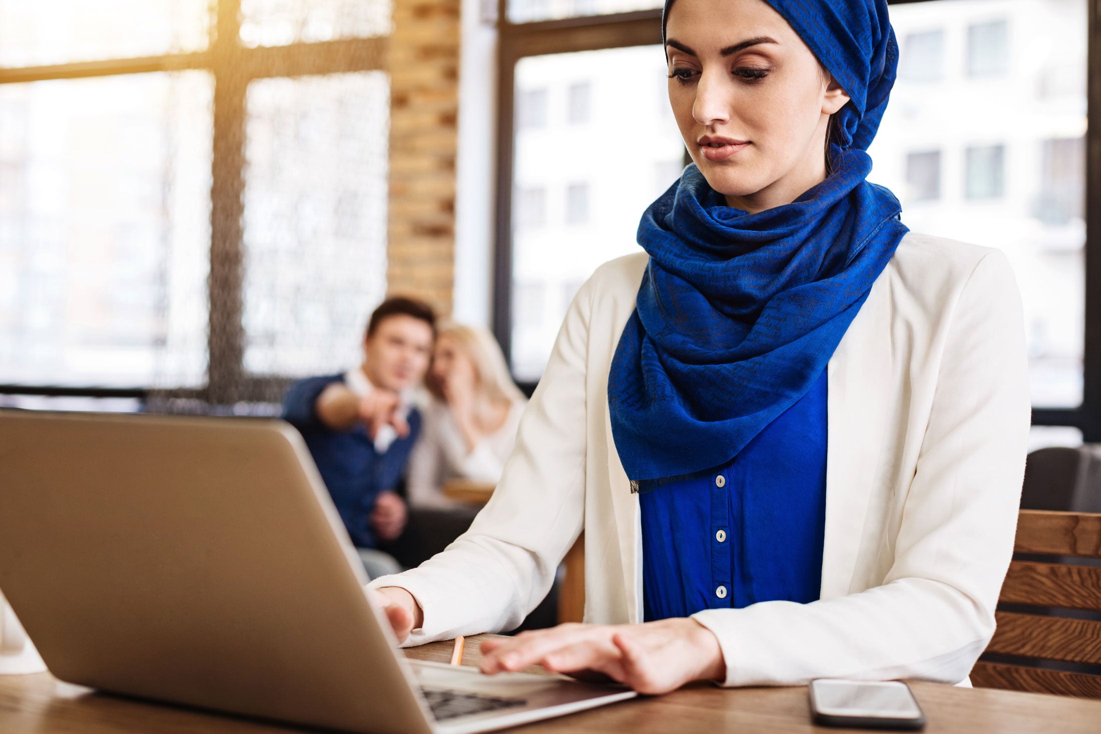 Pleasant Muslim Woman Being Talked About