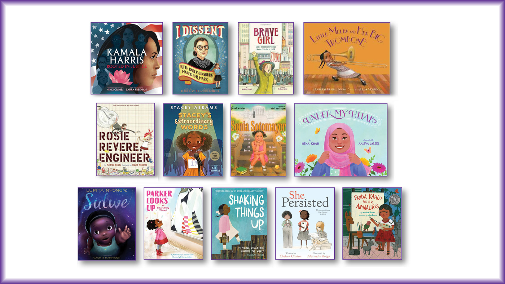 Selection of books about Women's History Month
