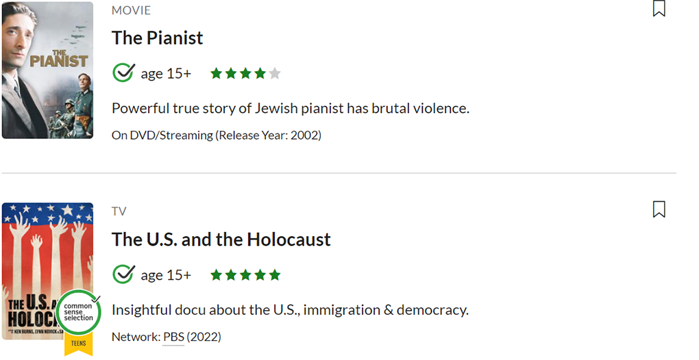 Holocaust Movies