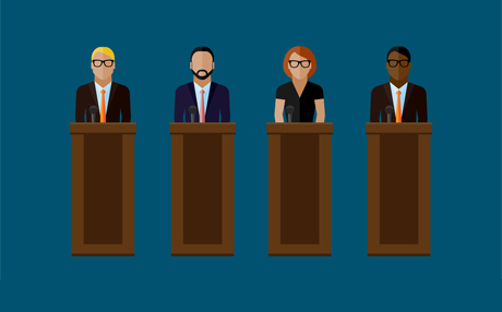 Election Debates Cartoon Candidates