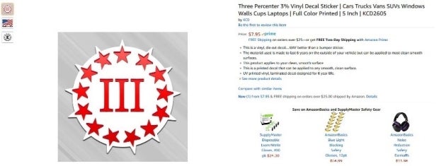 III percent decal amazon