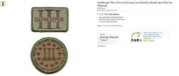 Oath keeper patch amazon