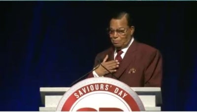 Farrakhan delivering his Saviours